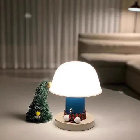 Sculptural Mushroom Shape Rechargeable Touch Dimming Cordless Table Lamp