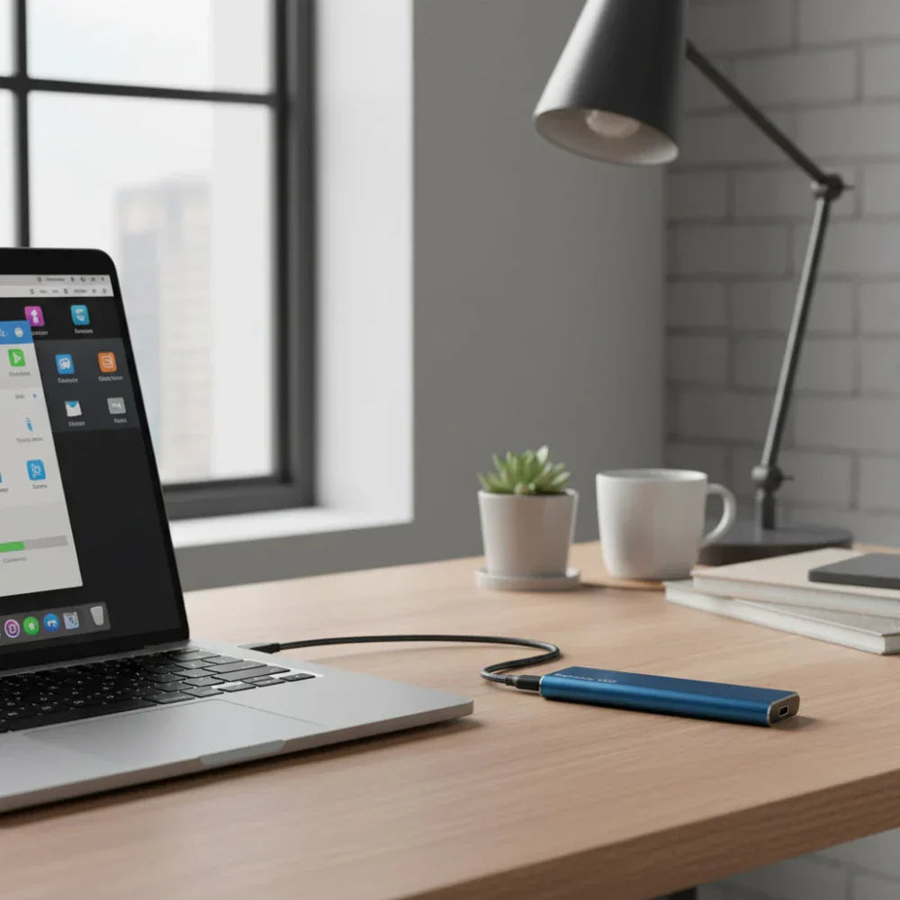 Slim Lightweight Plug And Play Portable External SSD Drive