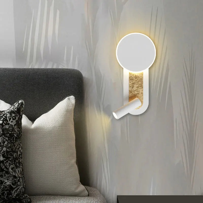 Sculptural Circular Nordic Dual Function Spotlight Wall Light