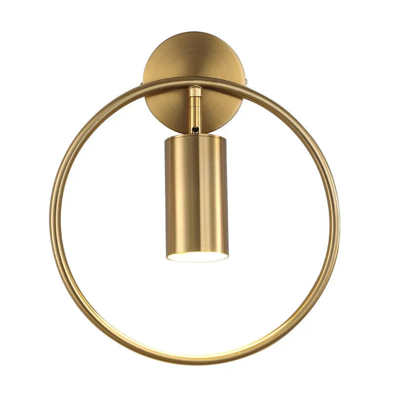 Nordic Circular Ring Sculptural Rotatable Minimalist Wall Light