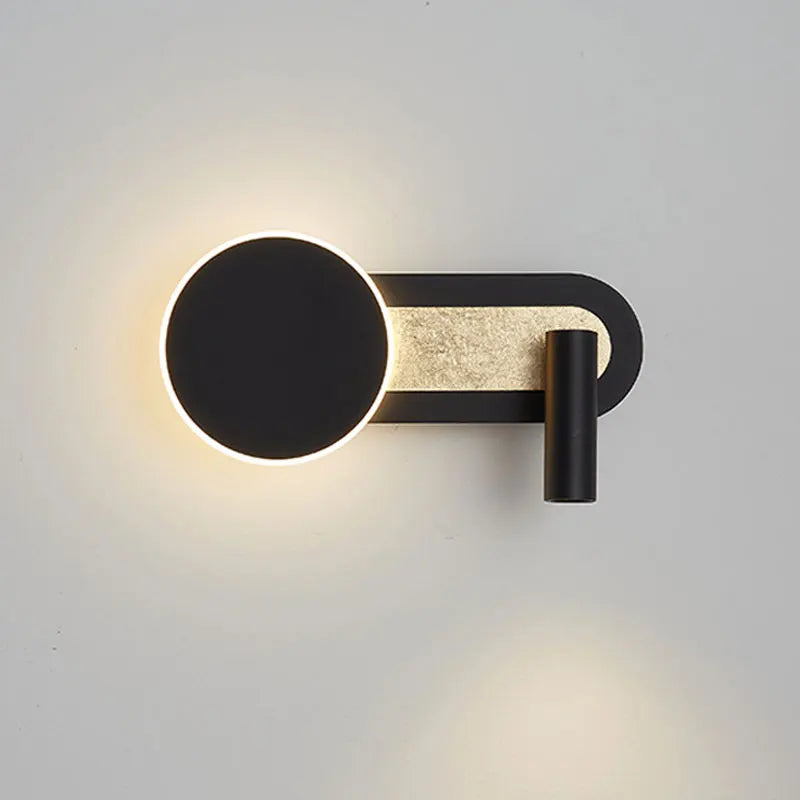 Sculptural Circular Nordic Dual Function Spotlight Wall Light
