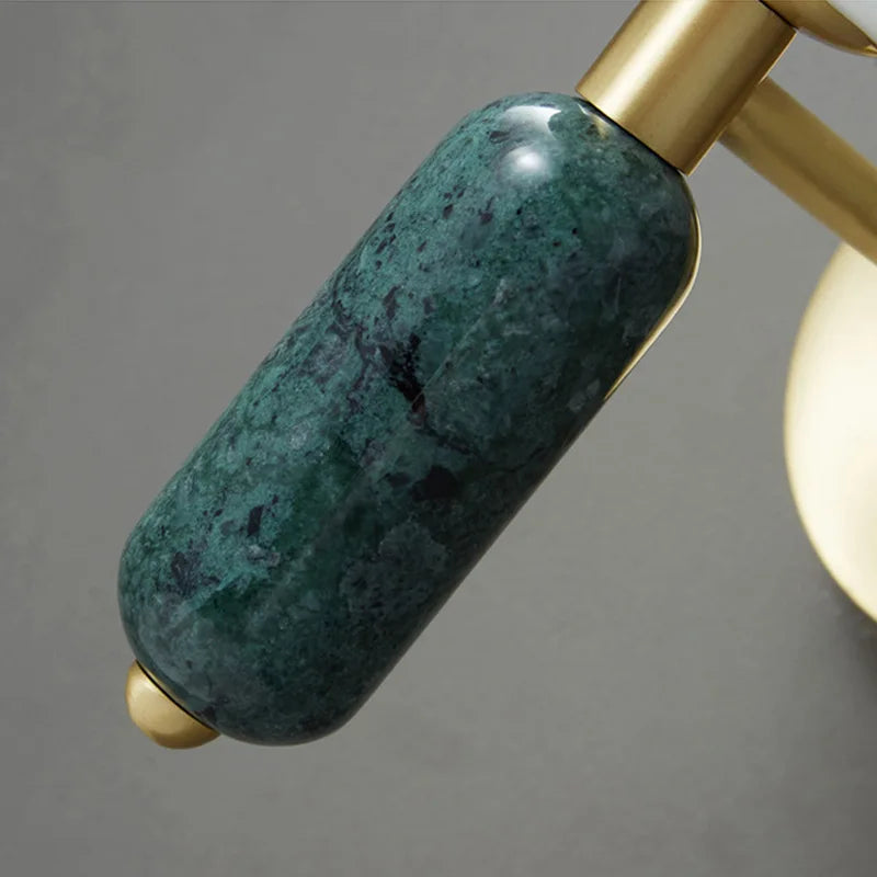 Marble Frosted Globe Sculptural Modern Wall Light