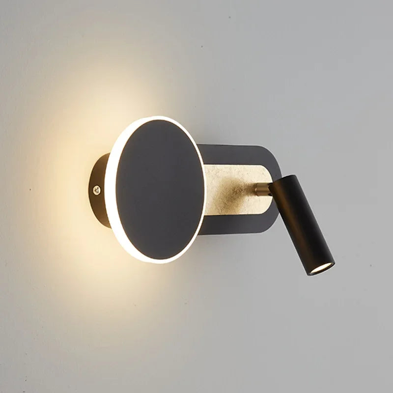 Sculptural Circular Nordic Dual Function Spotlight Wall Light