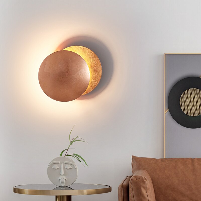 Solar Eclipse Inspired Overlapping Discs Modern Wall Light