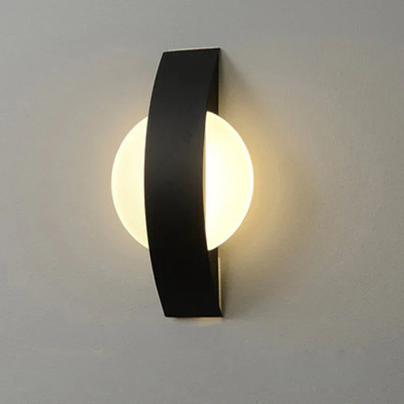 Minimalist Sphere Acrylic Iron Panel Wall Light