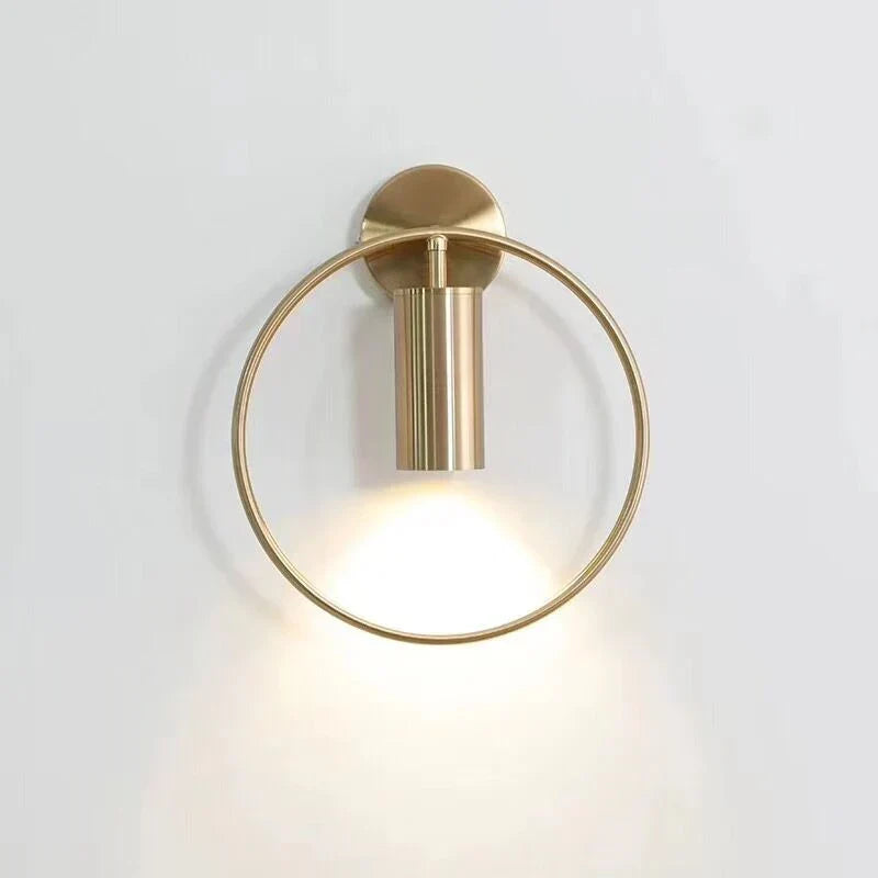 Nordic Circular Ring Sculptural Rotatable Minimalist Wall Light
