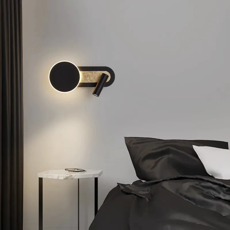 Sculptural Circular Nordic Dual Function Spotlight Wall Light