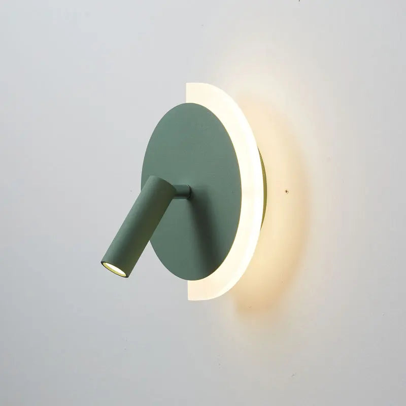 Round Crescent Glow Sculptural Bedside Wall Light