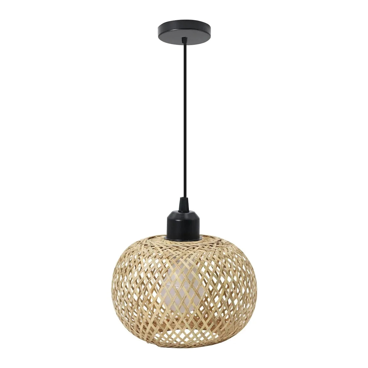Handwoven Bamboo Rattan Surface Mount Ceiling Light