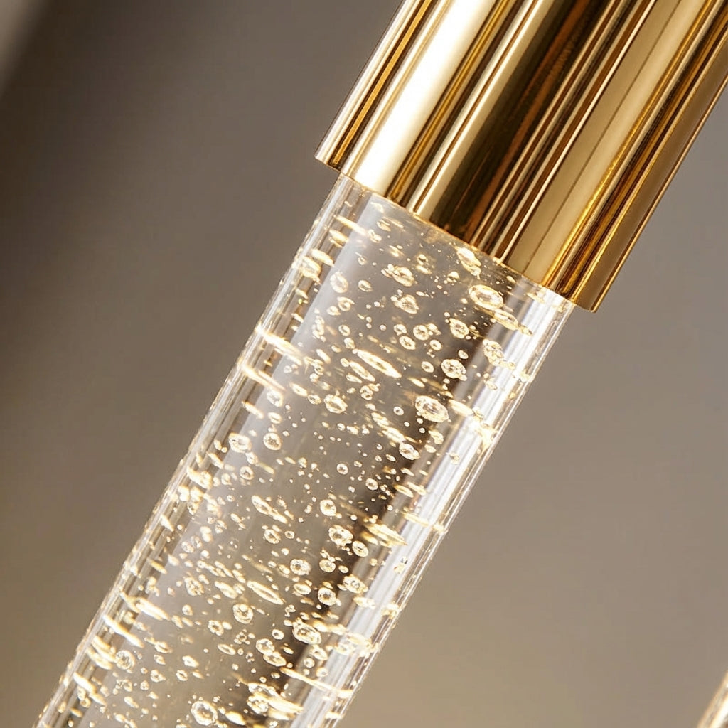 Slim Cylindrical Glass Shade Adjustable Cord Pendant Light