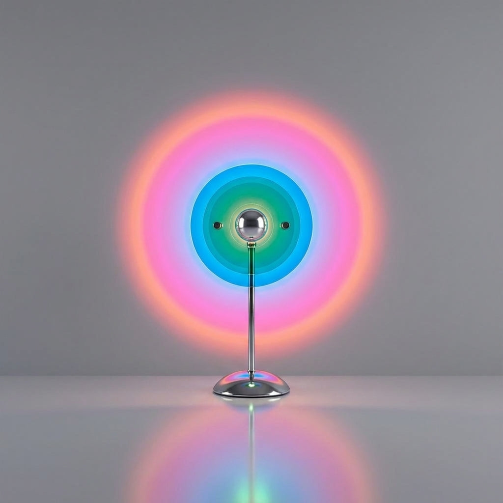Compact Sunset Gradient Projection USB Tabletop Table Lamp