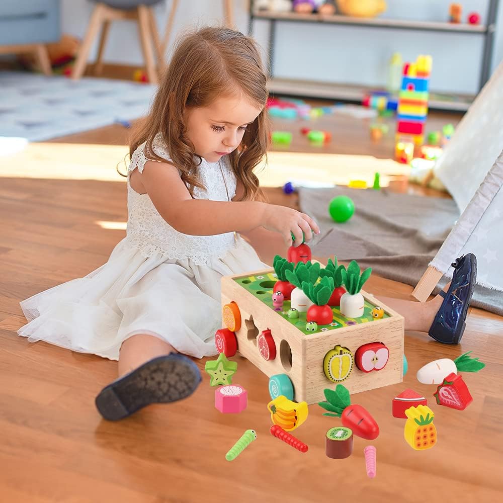 Wooden Sorting Farm Playset Montessori Educational Toy Set