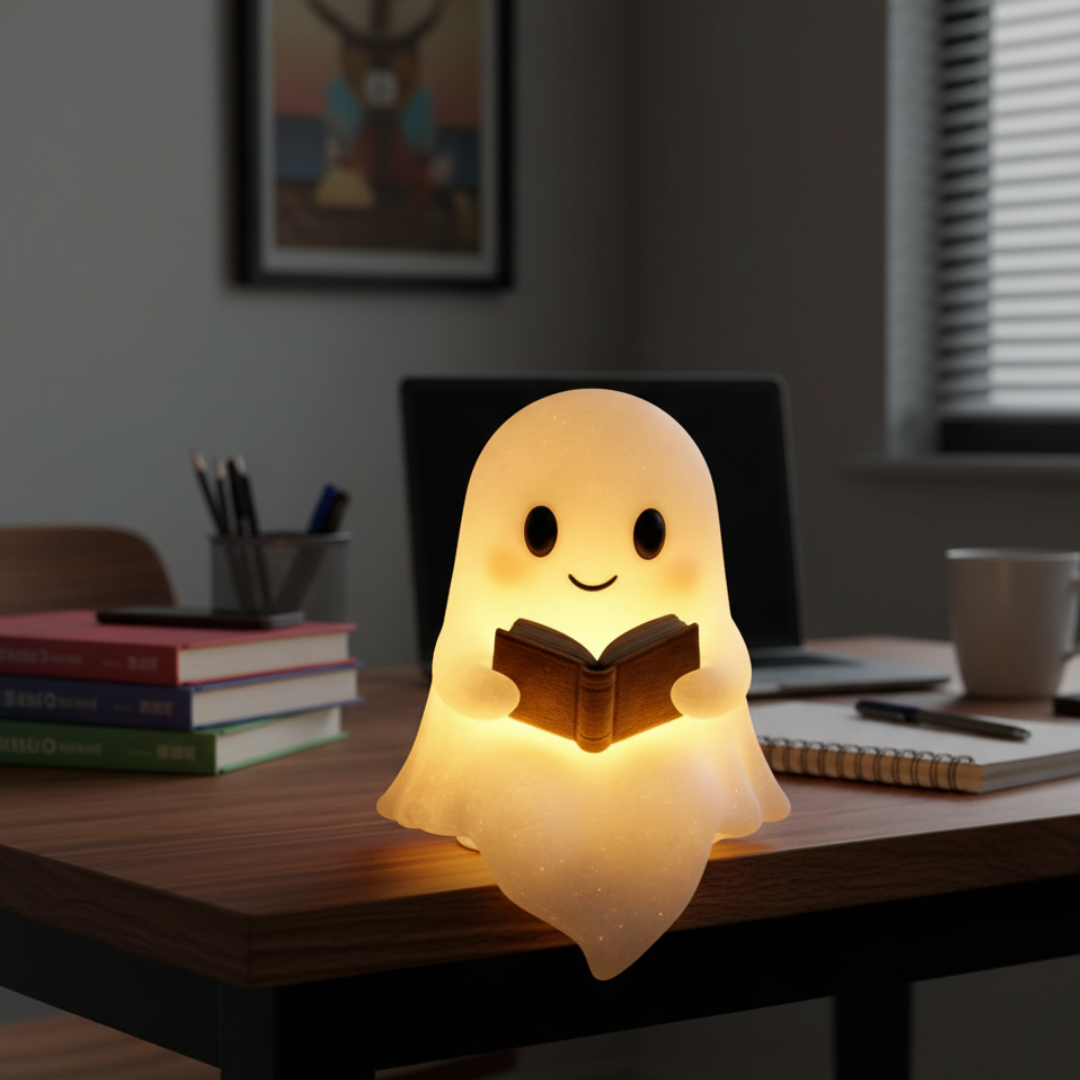 Cute Ghost Shaped Bedside Night Light Table Lamp