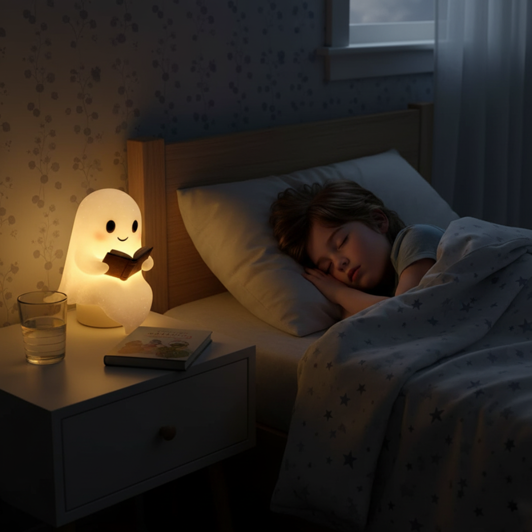 Cute Ghost Shaped Bedside Night Light Table Lamp
