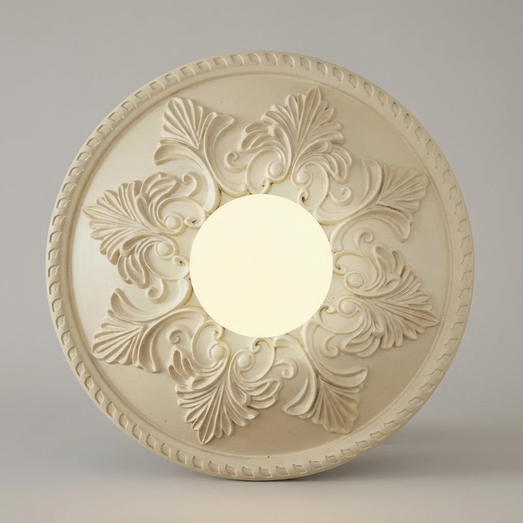 Engraved Milk Glass Diffuser Ambient Wall Light