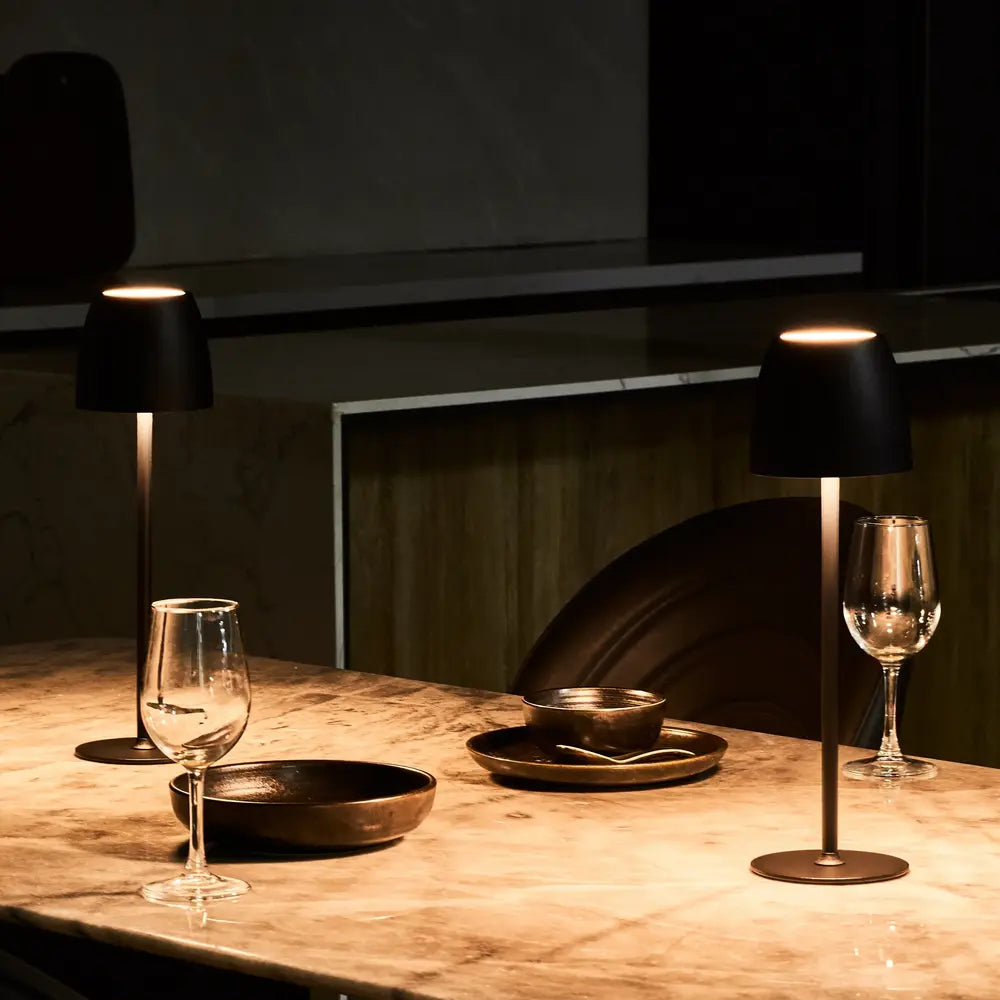 Minimalist Slim Silhouette Cordless Rechargeable Dimmable Indoor Outdoor Table Lamp