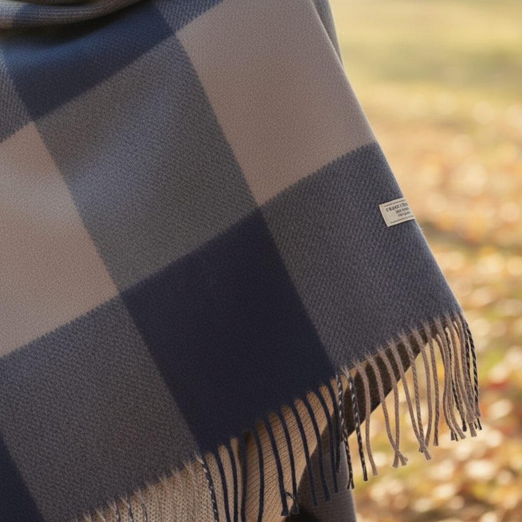 Soft Diamond Pattern Oversized Wrap Scarf