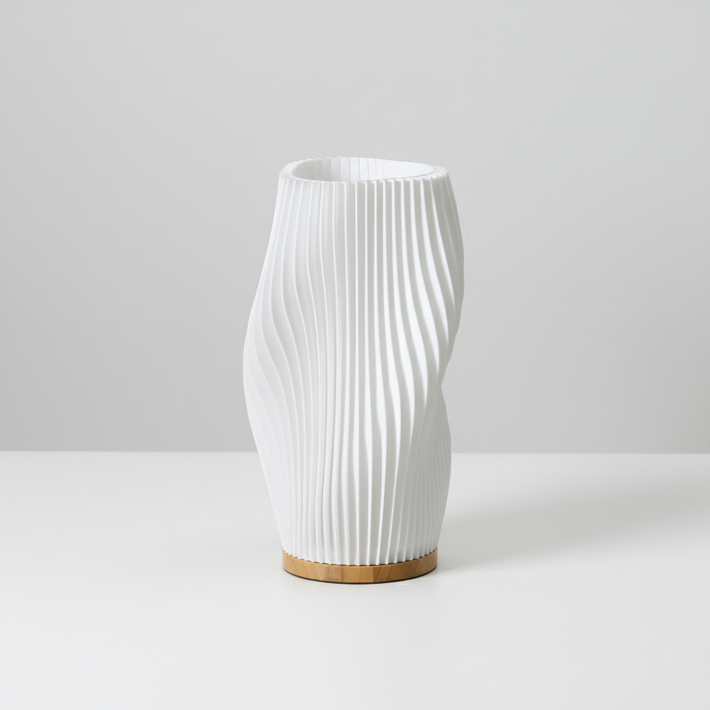 Wavy Sculptural Ripple Form Adjustable Dimmable Usb Table Lamp