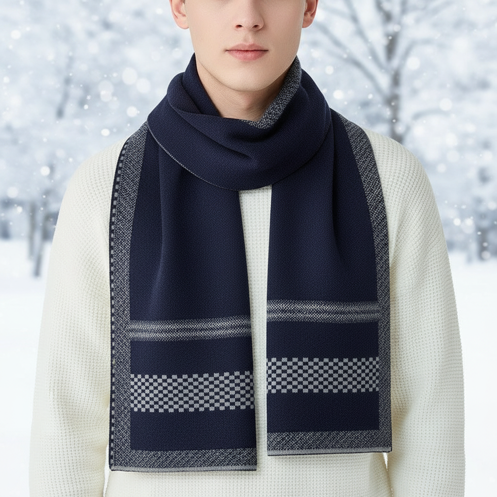 Soft Patterned Stylish Winter Scarf for Men