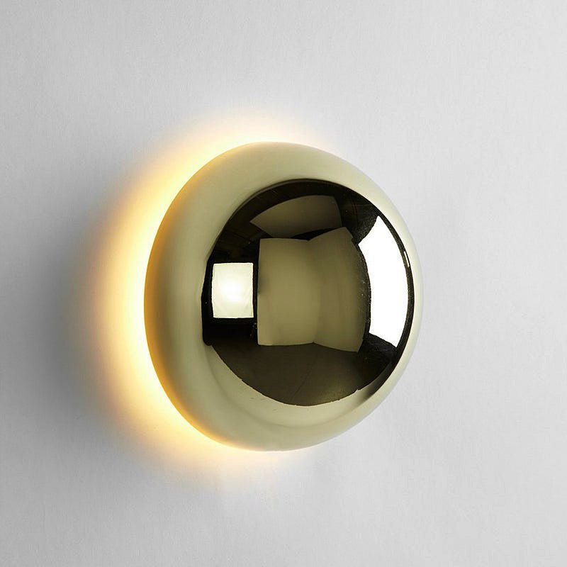 Bauhaus Eclipse Halo Round Metallic Sculptural Wall Light