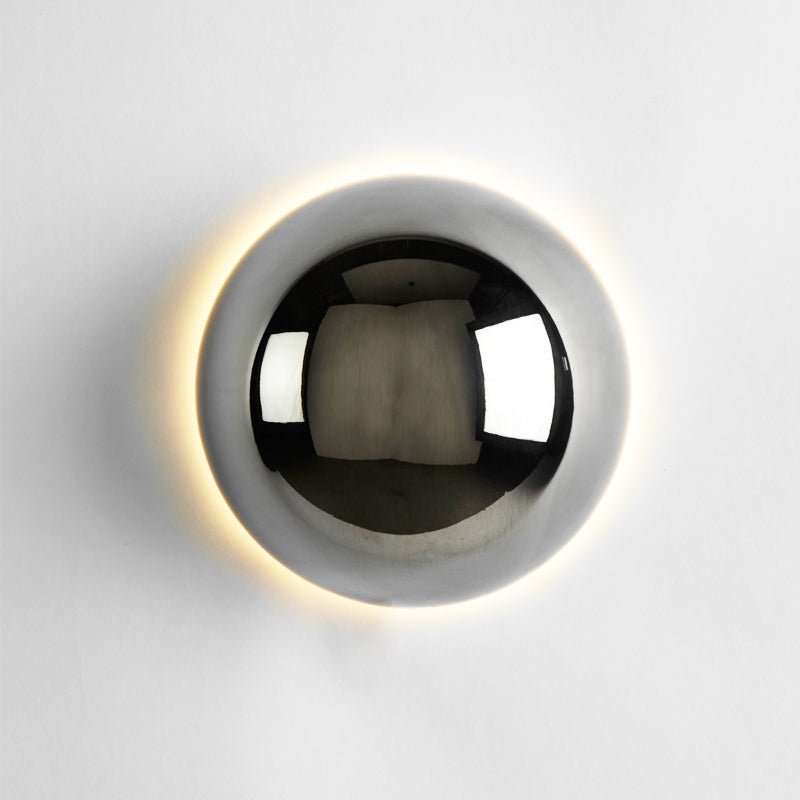 Bauhaus Eclipse Halo Round Metallic Sculptural Wall Light