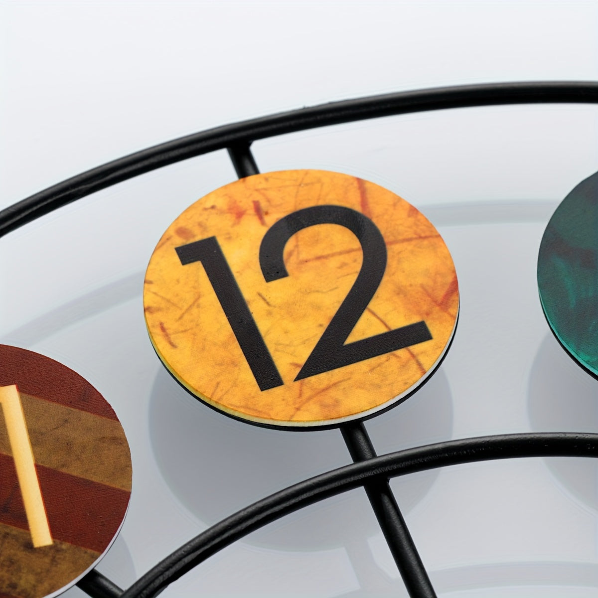Retro Round Iron Frame Metal Wall Clock
