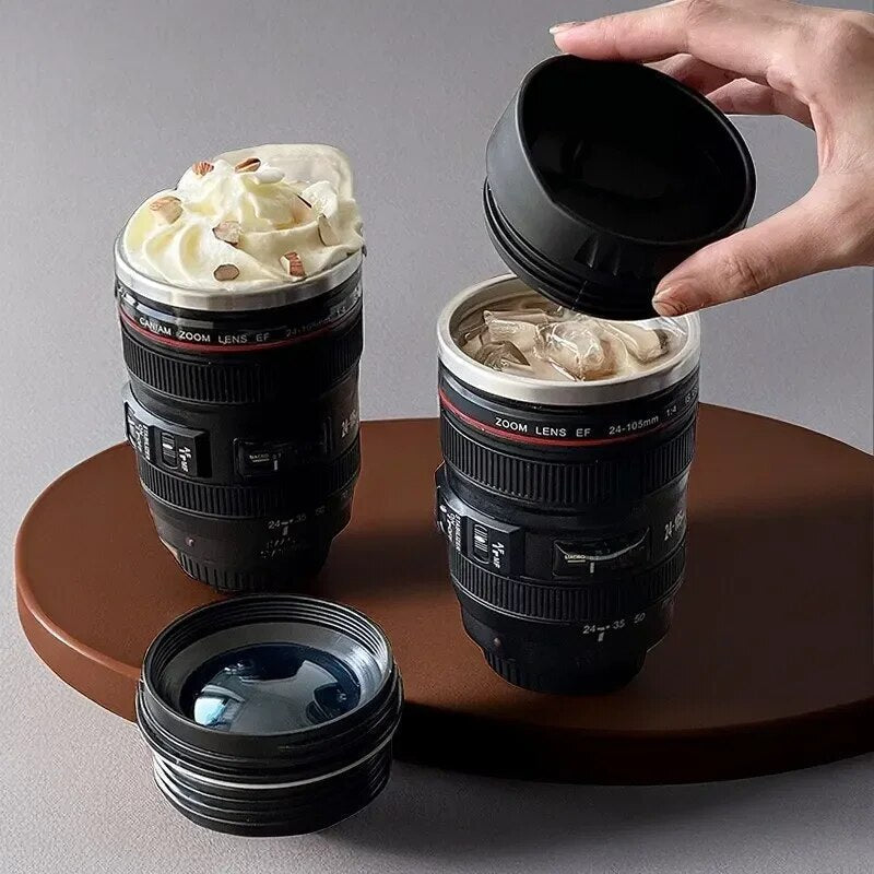Realistic Camera Lens Shaped Focus Ring Coffee Mug