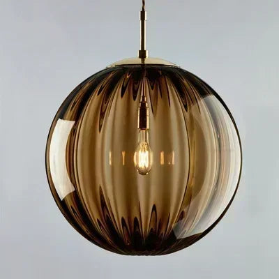 Nordic Glass Globe Contemporary Energy Efficient Pendant Light