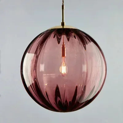 Nordic Glass Globe Contemporary Energy Efficient Pendant Light