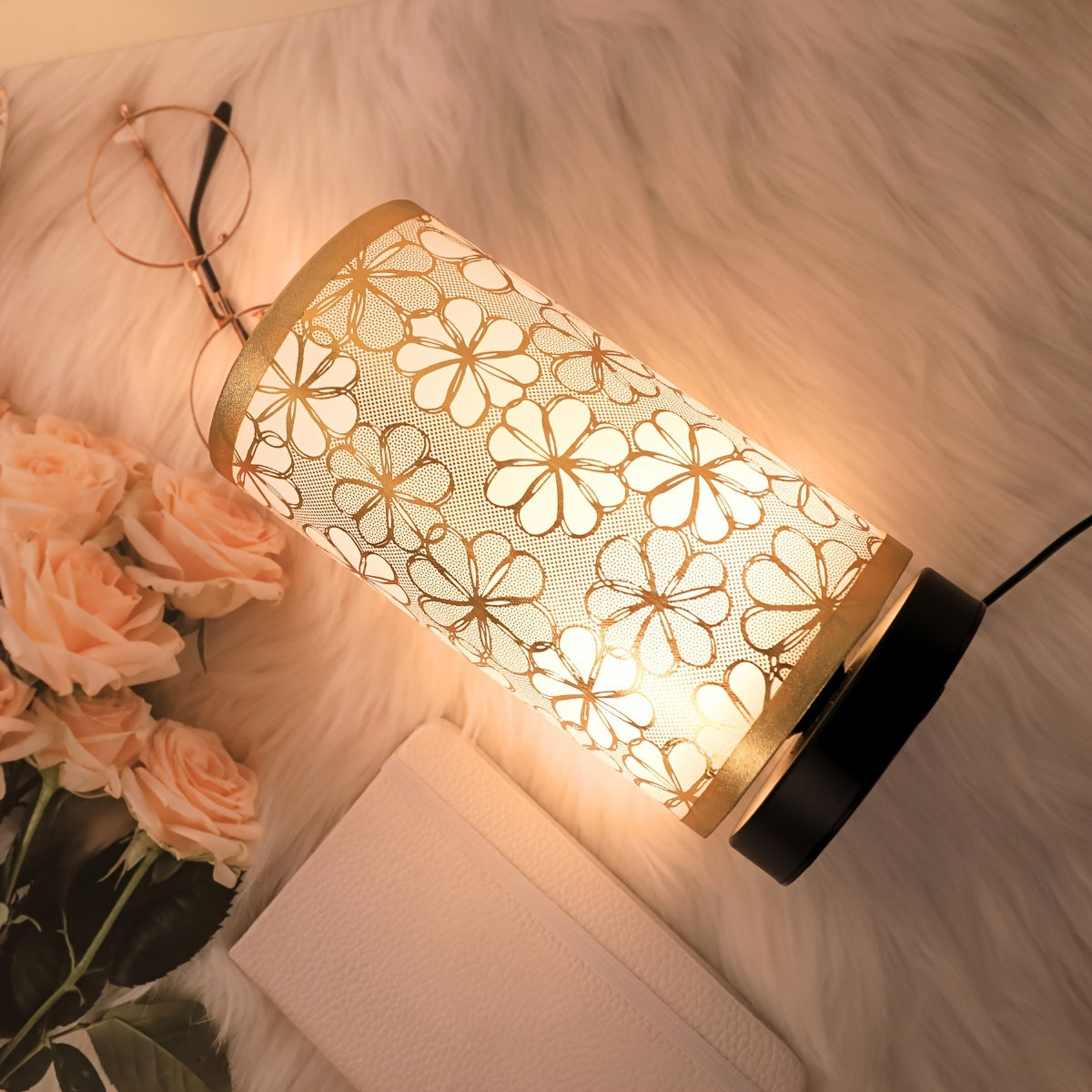 Nordic Sunflower Fabric Shade USB Table Lamp