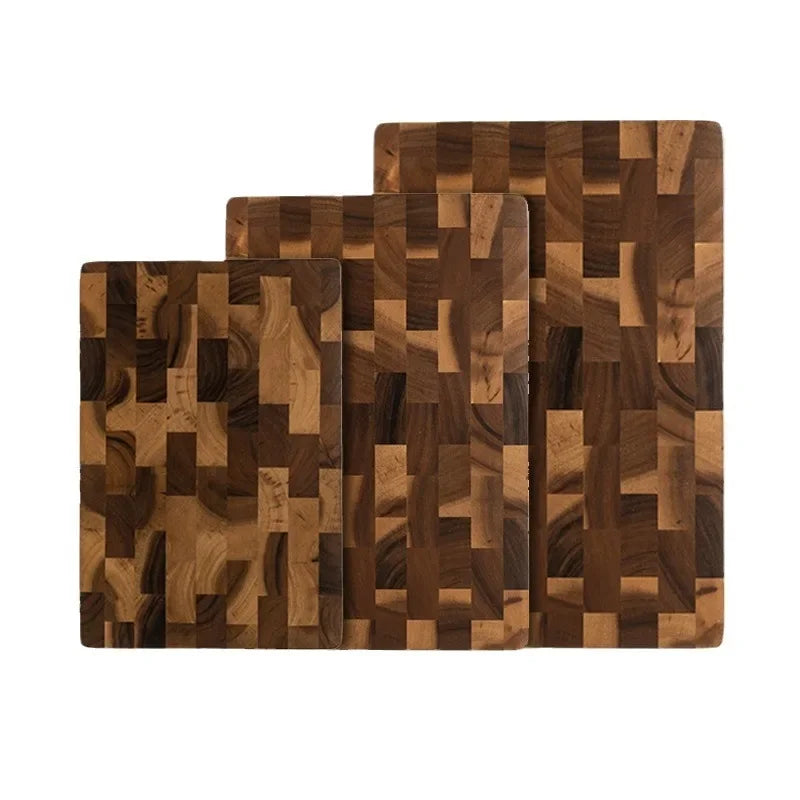 Acacia Wood Double-Sided Drainage System Cutting Board