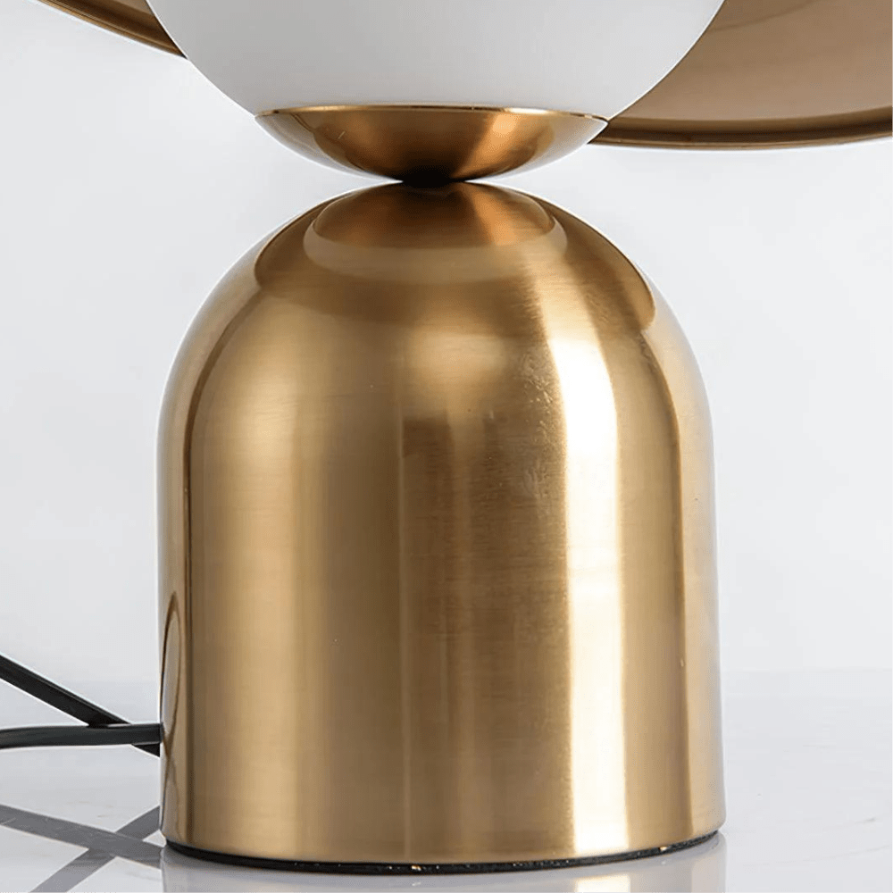 Retro Metal and Glass Dimmable Table Lamp with Playful Hat Shape