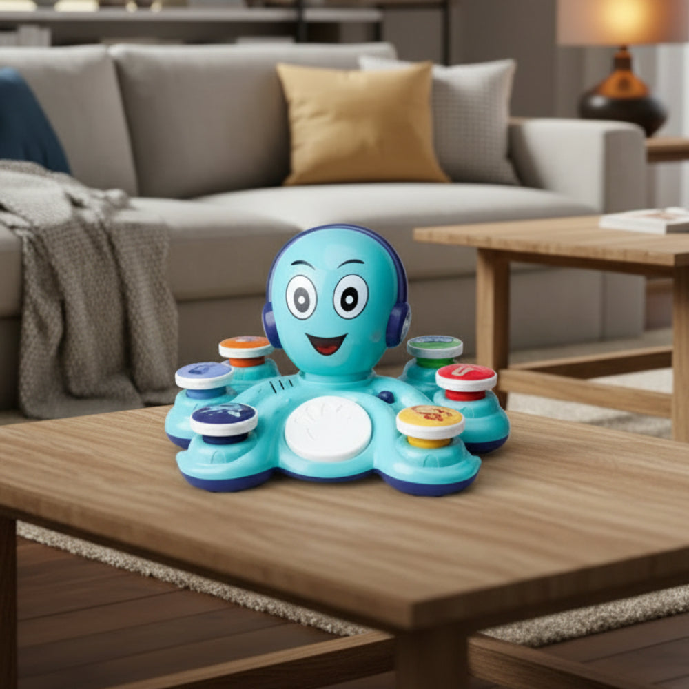 Friendly Octopus Portable Interactive Sensory Learning Musical Toy