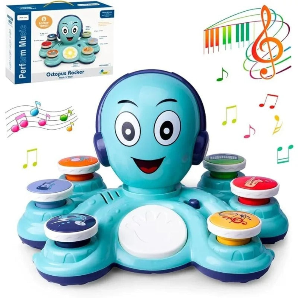 Friendly Octopus Portable Interactive Sensory Learning Musical Toy