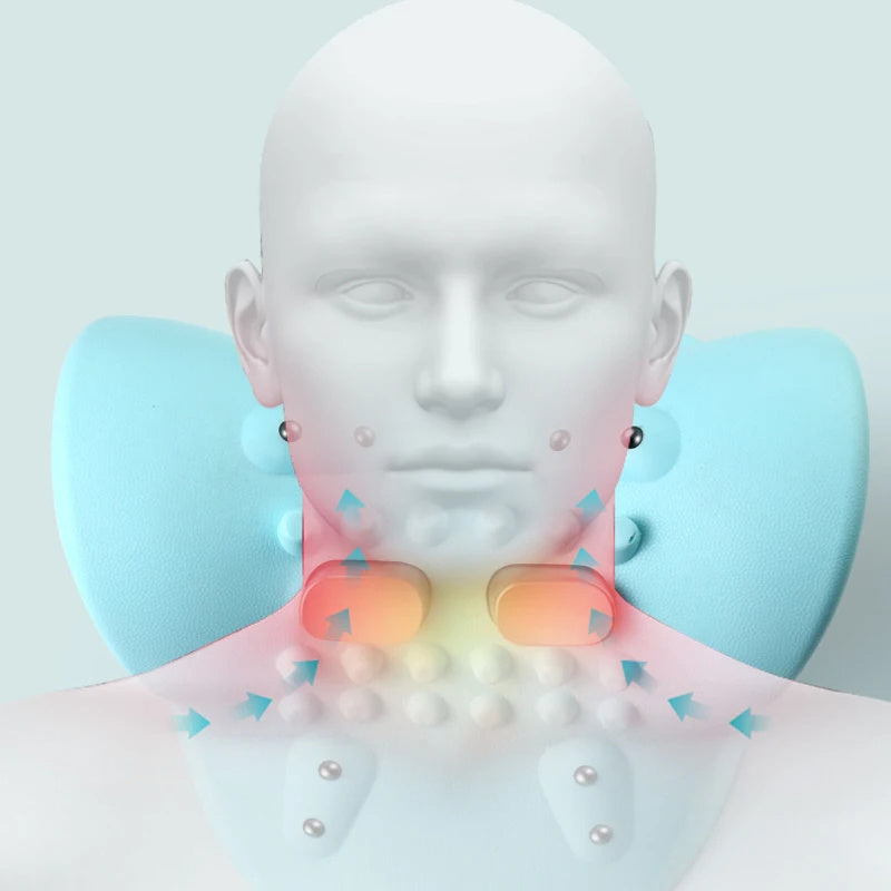 Ergonomic Portable Heat Vibration EMS Neck Massage Device