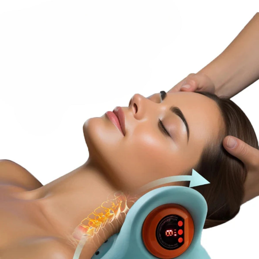Ergonomic Portable Heat Vibration EMS Neck Massage Device