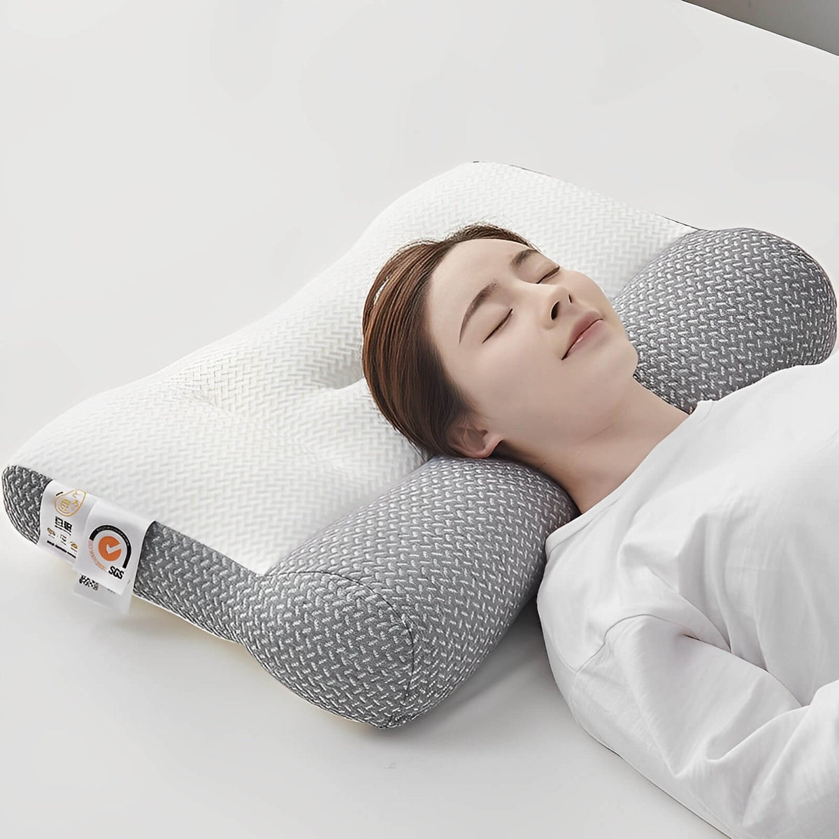 Contoured Memory Foam Breathable Hypoallergenic Orthopedic Neck Support Pillow