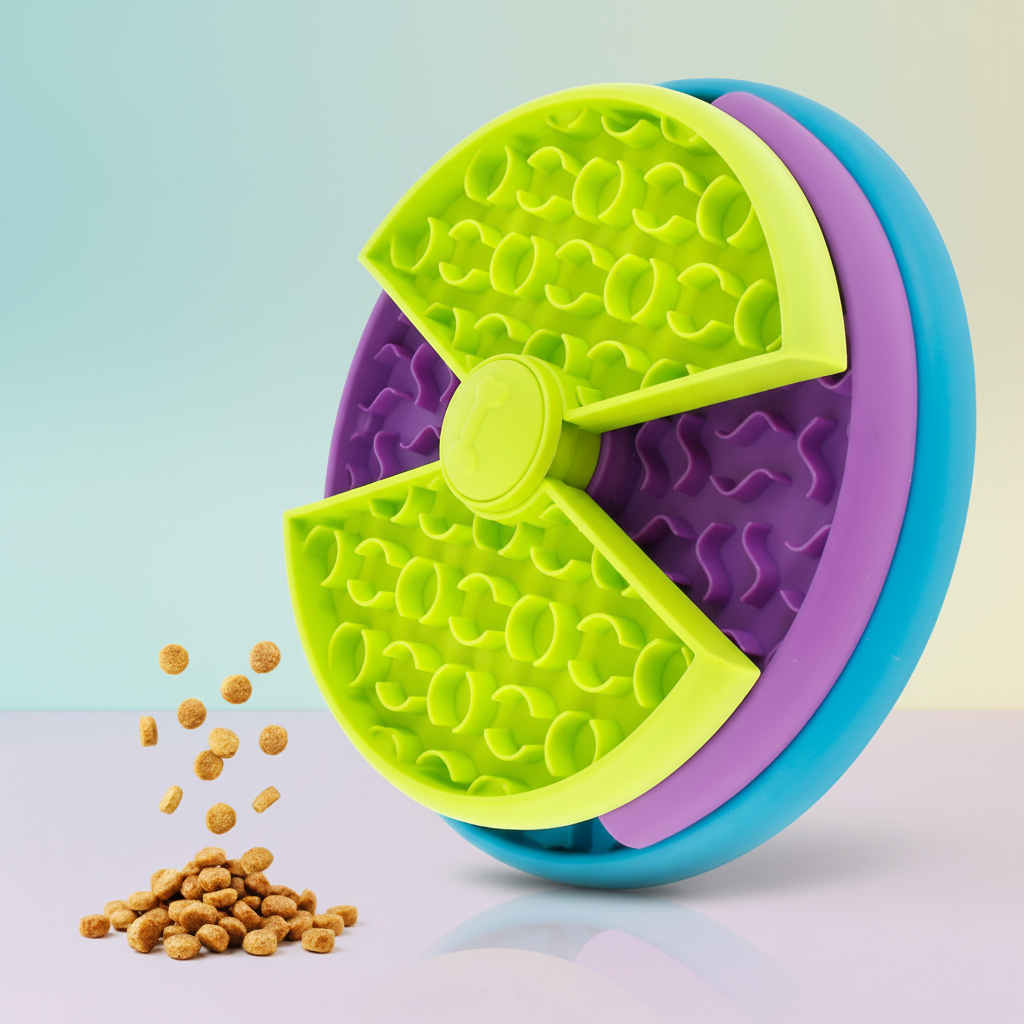 Multi-Level Foraging Design Interactive Slow Feeder Dog Bowl