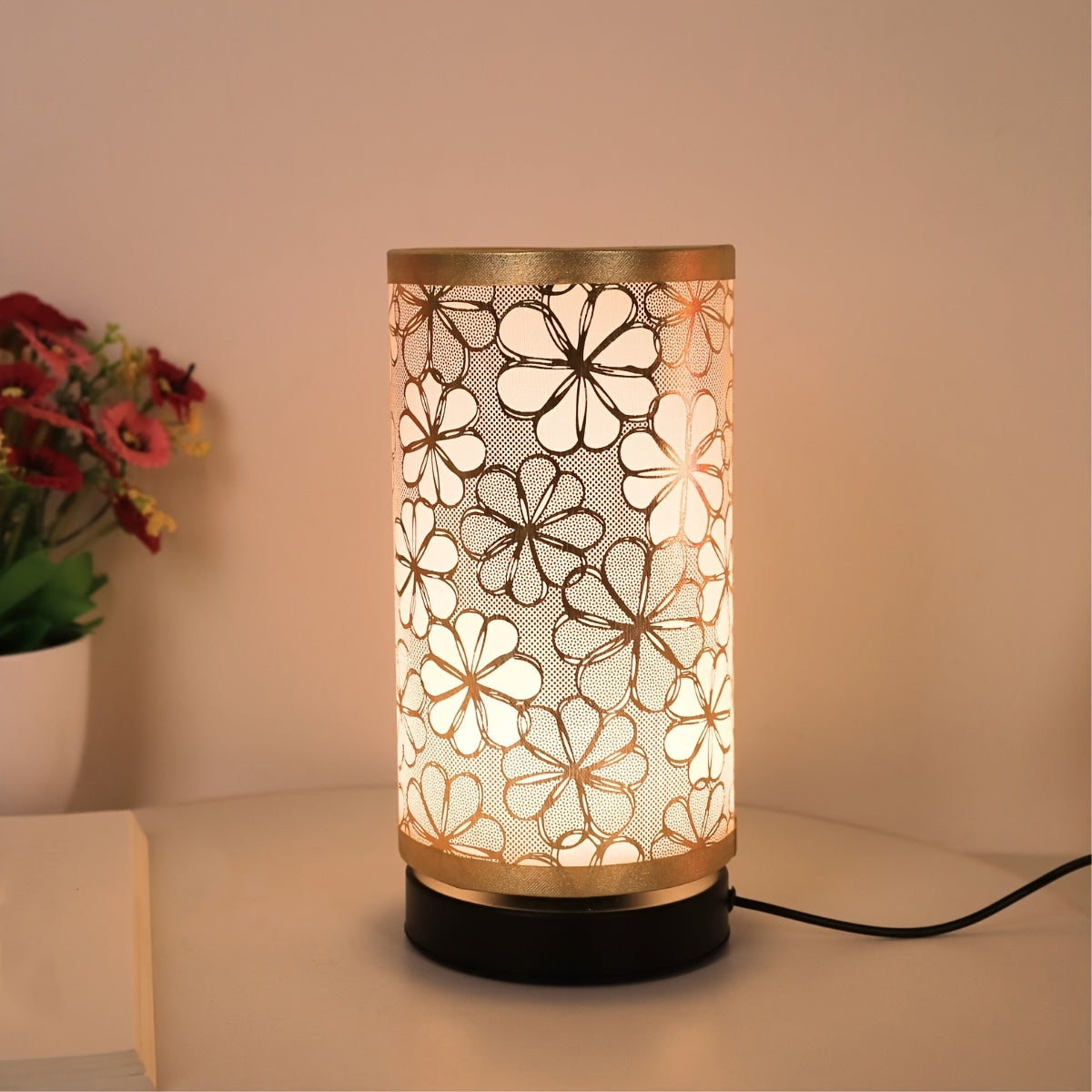 Nordic Sunflower Fabric Shade USB Table Lamp