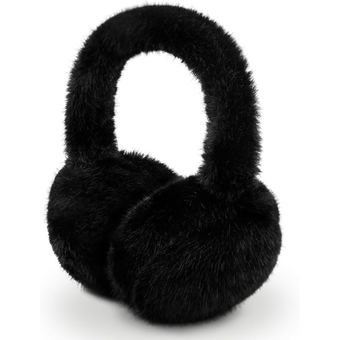 Fluffy Foldable Faux Fur Fleece Lined Winter Ear Warmers