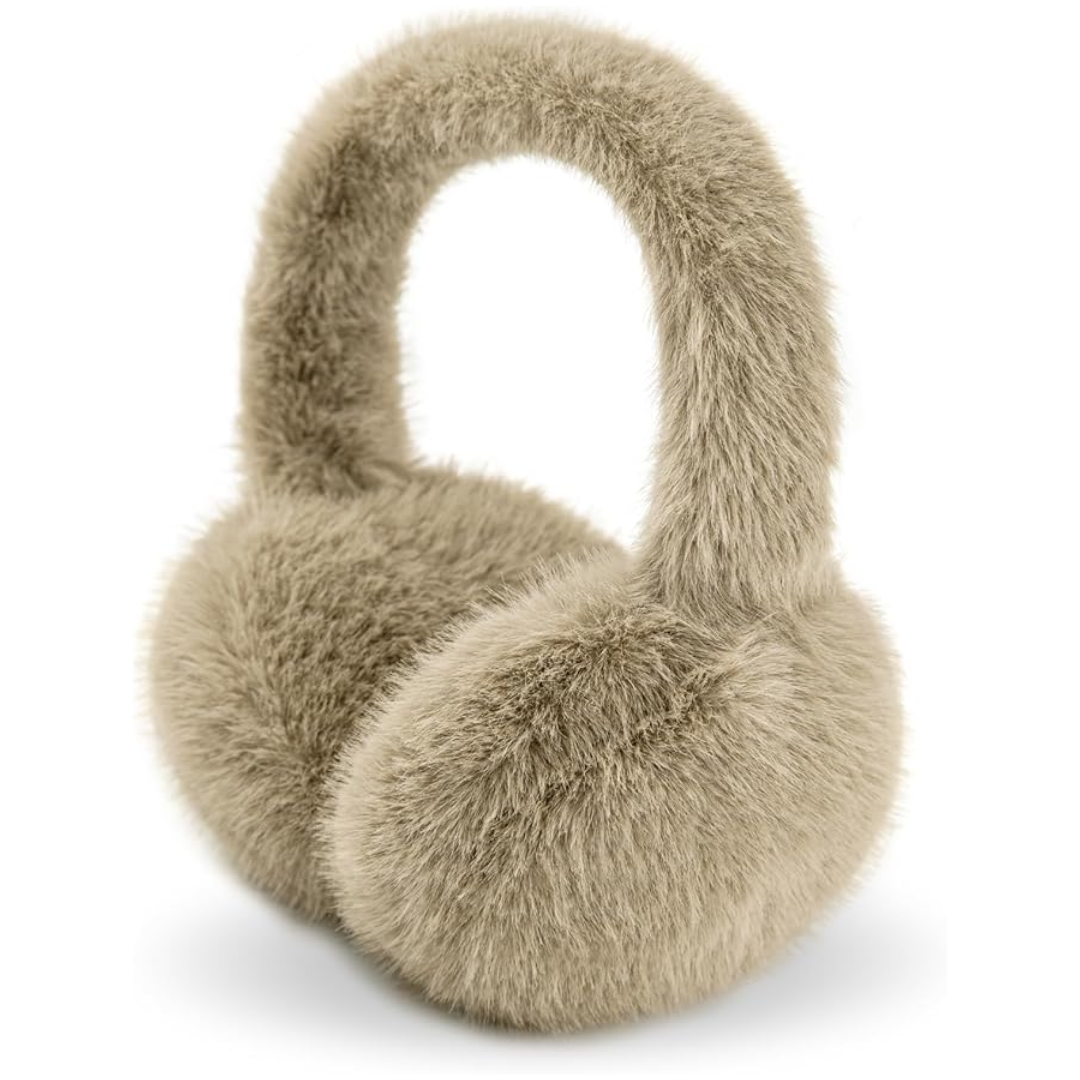 Fluffy Foldable Faux Fur Fleece Lined Winter Ear Warmers