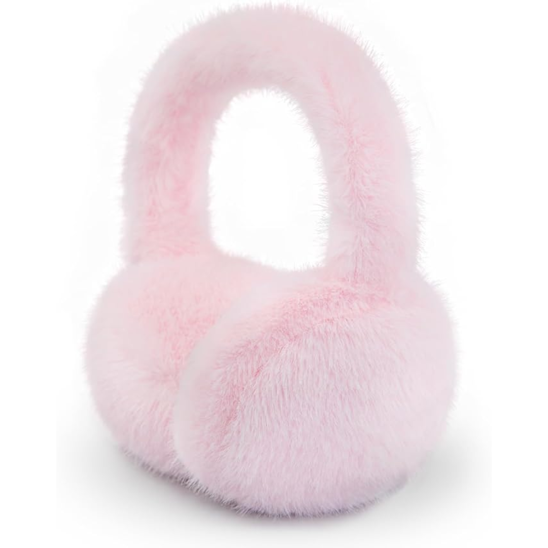 Fluffy Foldable Faux Fur Fleece Lined Winter Ear Warmers