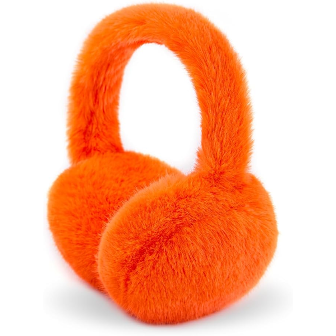Fluffy Foldable Faux Fur Fleece Lined Winter Ear Warmers
