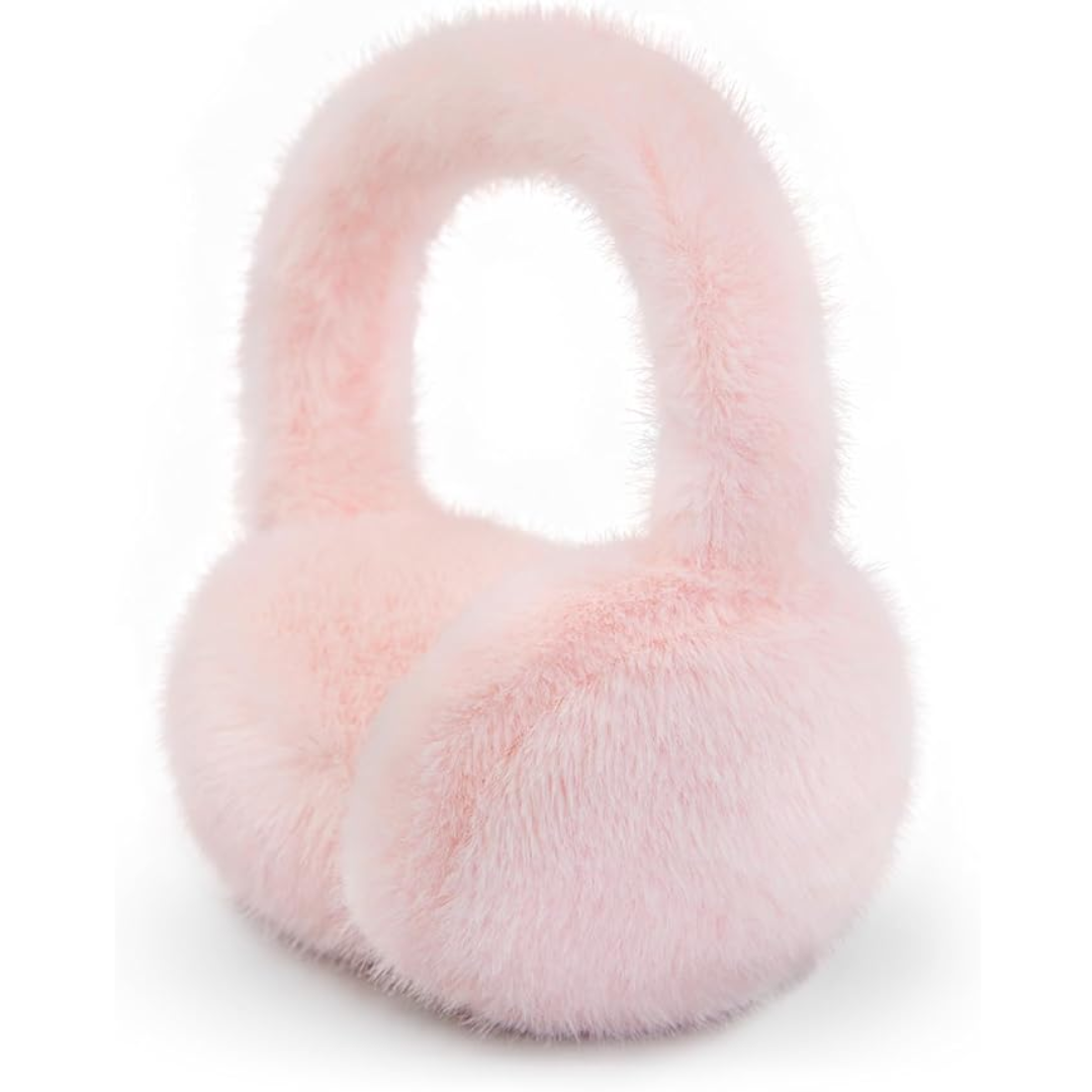 Fluffy Foldable Faux Fur Fleece Lined Winter Ear Warmers