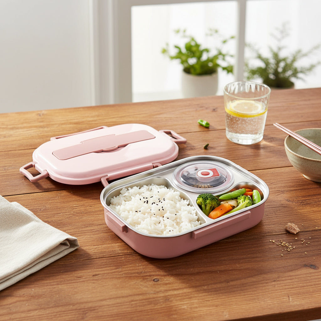 Compartmented Insulated Bento Lunch Box Food Storage Container