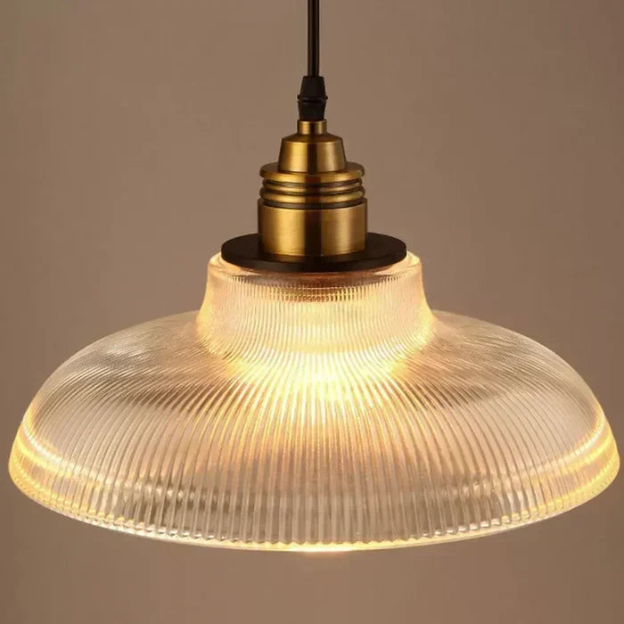 Radiant Clear Glass Metal Accent Pendant Light