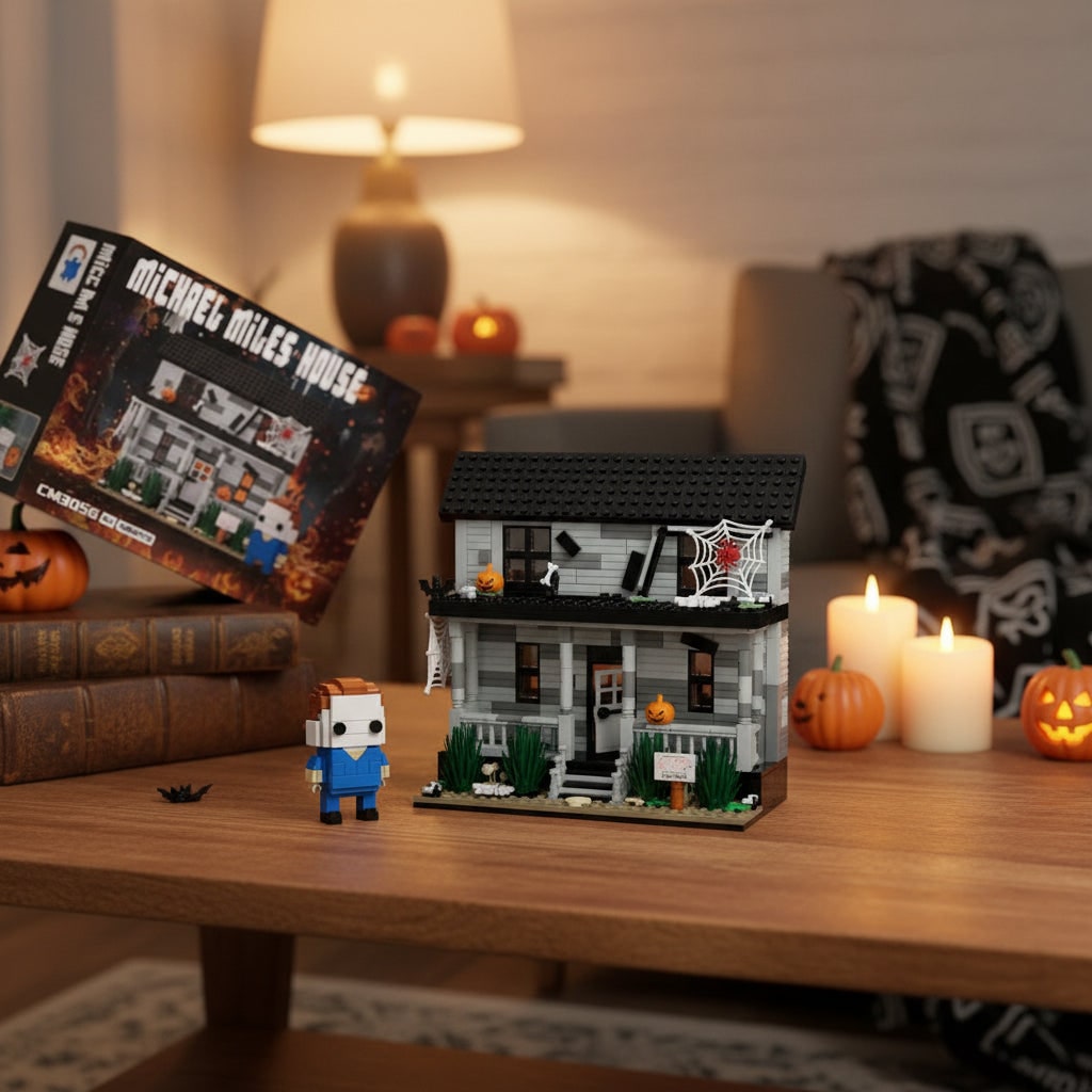 Spooky Ghost House Halloween Construction Building Block Toy Set