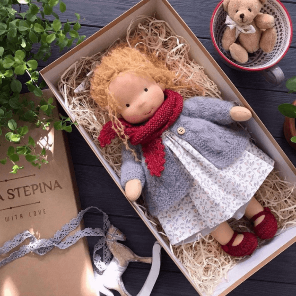 Handmade Charming Soft Plush Baby Doll Play Companion Toy