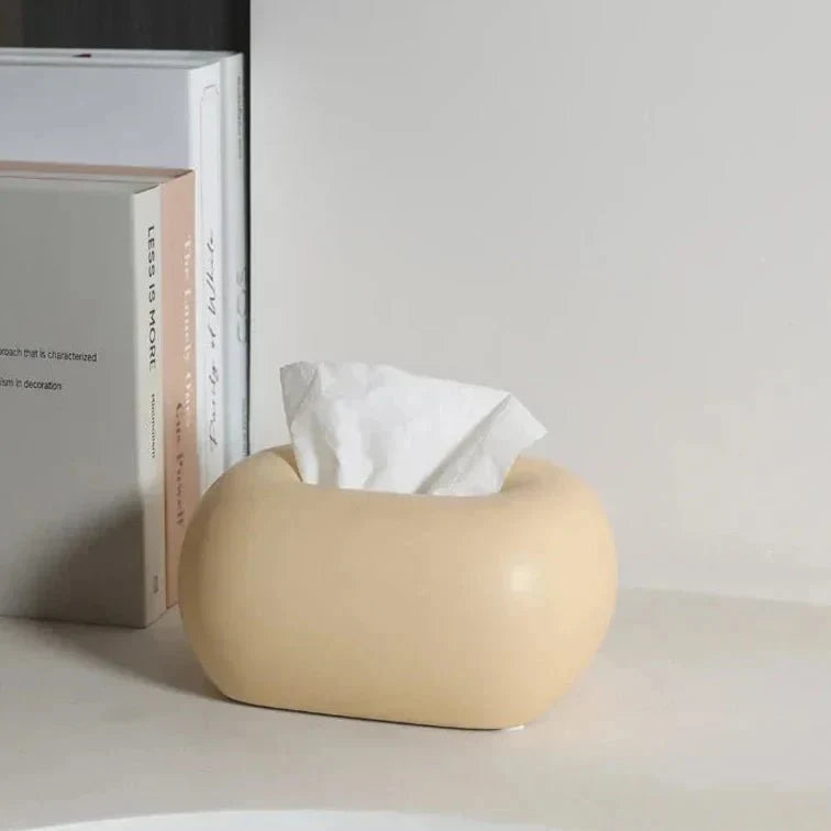Minimalist Smooth Glossy Ceramic Tissue Box Cover