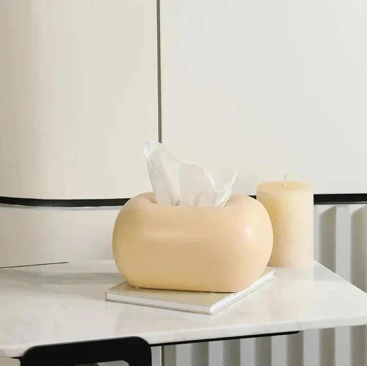Minimalist Smooth Glossy Ceramic Tissue Box Cover